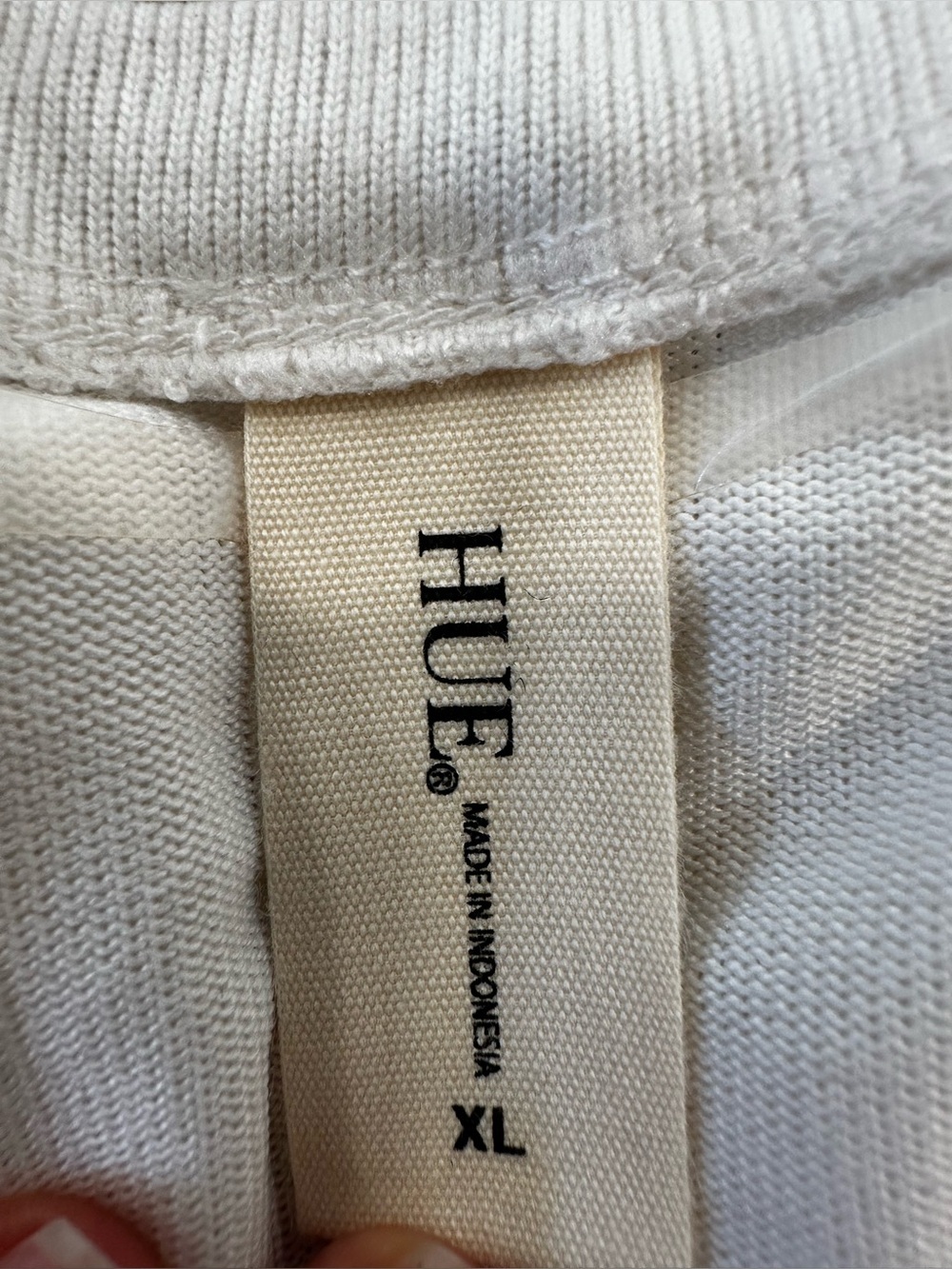 HUE Cream Labeled Casual Top - Black Print - Picture 3 of 10